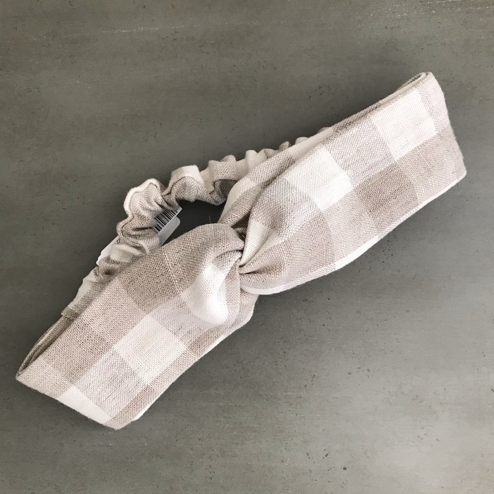 Anna & Ava Neutral Plaid Check Headband